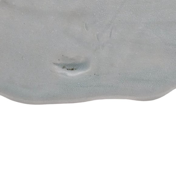 John Shedd Art Pottery Ashtray Indented Circle Gray Studio Ceramic Signed - Picture 9 of 11